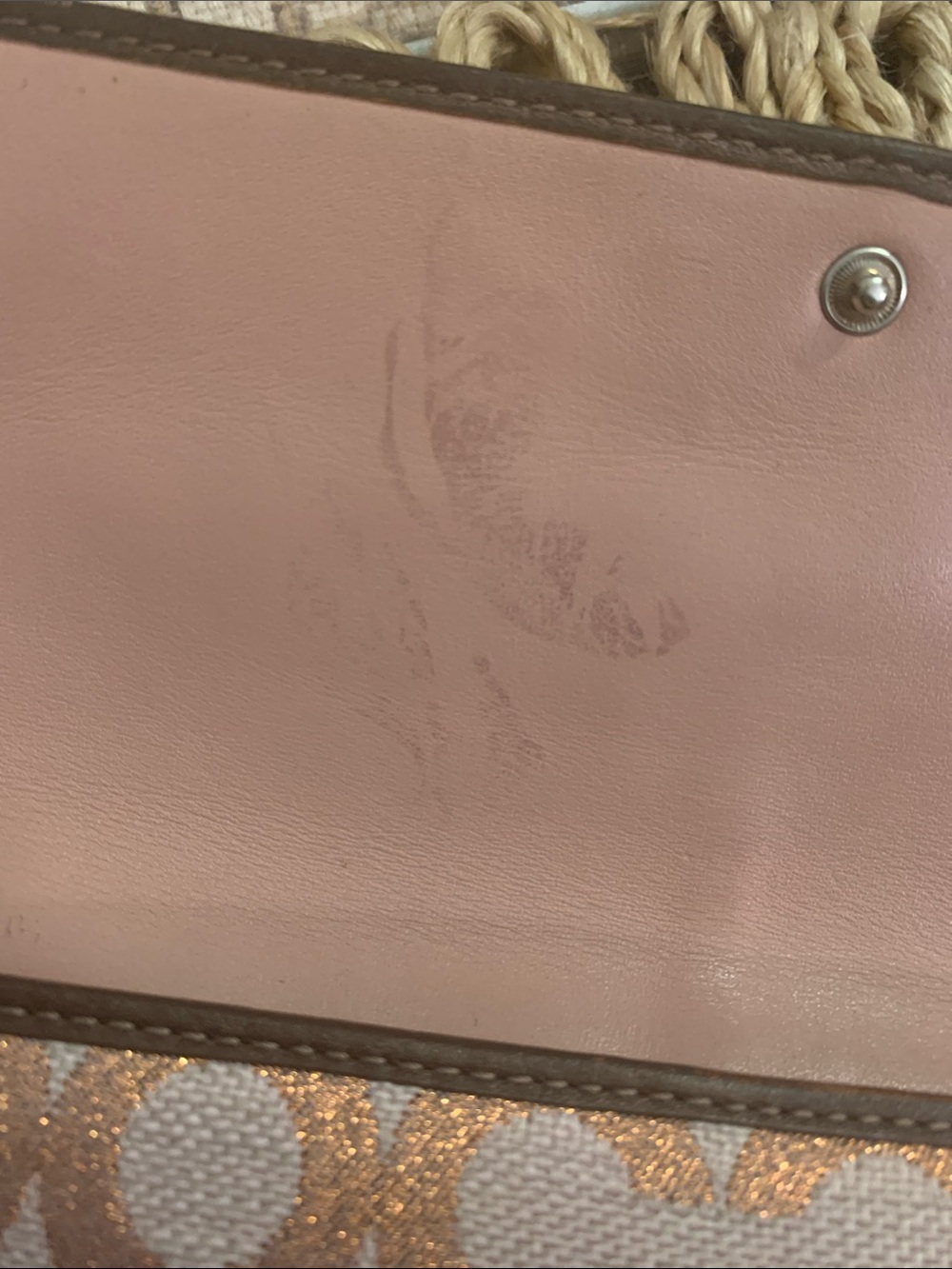 Coach Soho Signature Pleated Metallic Gold and Brown Wallet - Picture 10 of 13
